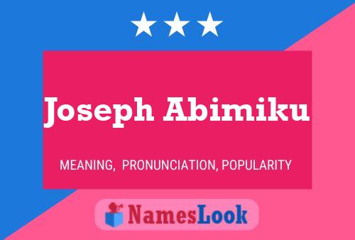 Joseph Abimiku Name Poster