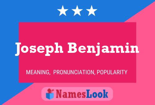 Joseph Benjamin Name Poster