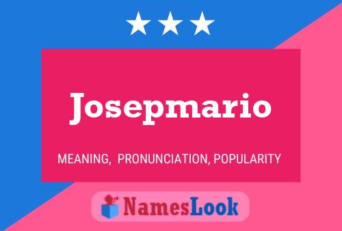 Josepmario Name Poster