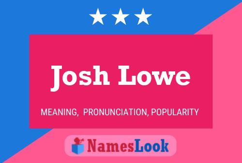 Josh Lowe Name Poster