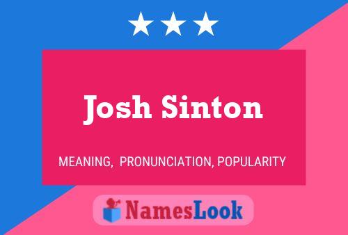 Josh Sinton Name Poster