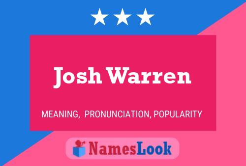 Josh Warren Name Poster