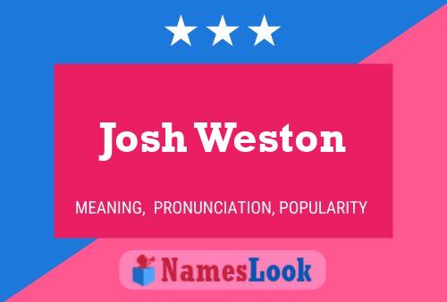 Josh Weston Name Poster