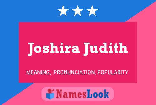 Joshira Judith Name Poster