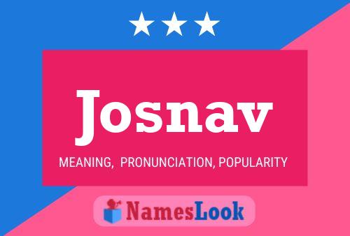 Josnav Name Poster