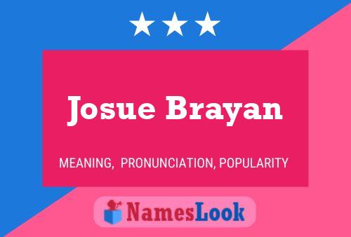 Josue Brayan Name Poster