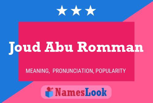 Joud Abu Romman Name Poster