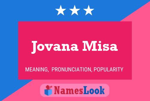 Jovana Misa Name Poster