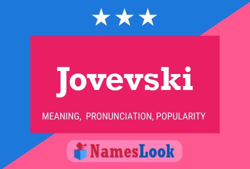 Jovevski Name Poster