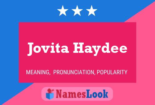 Jovita Haydee Name Poster