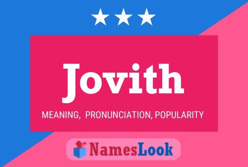 Jovith Name Poster