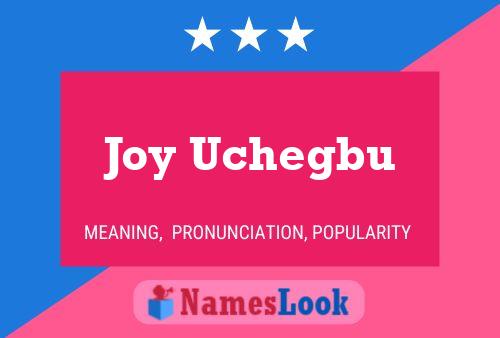 Joy Uchegbu Name Poster