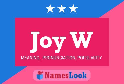 Joy W Name Poster