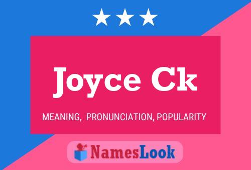 Joyce Ck Name Poster