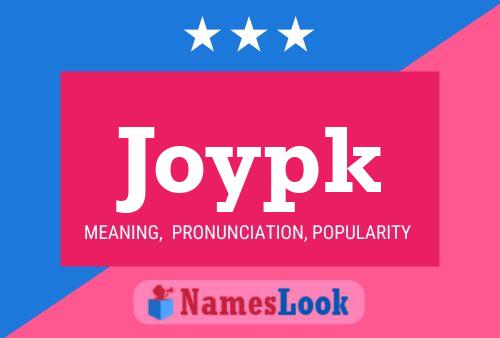 Joypk Name Poster