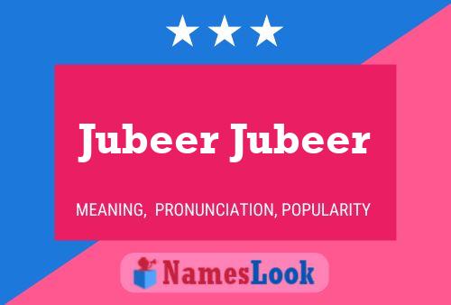 Jubeer Jubeer Name Poster