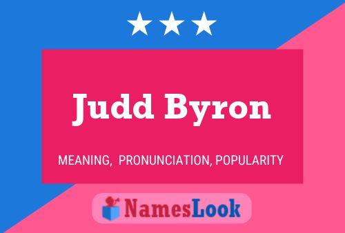 Judd Byron Name Poster