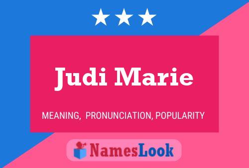 Judi Marie Name Poster