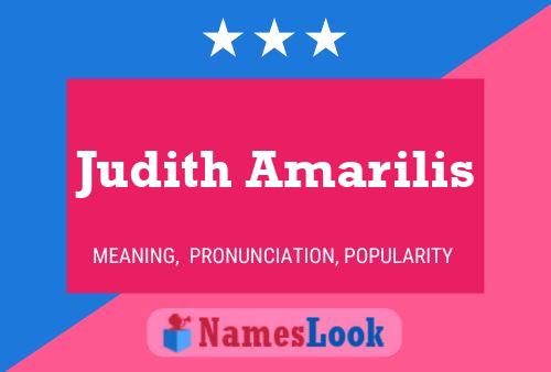 Judith Amarilis Name Poster