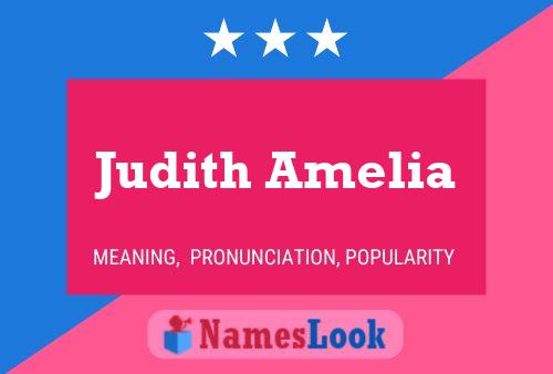 Judith Amelia Name Poster