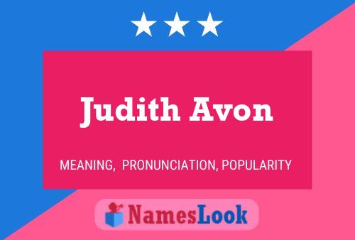 Judith Avon Name Poster