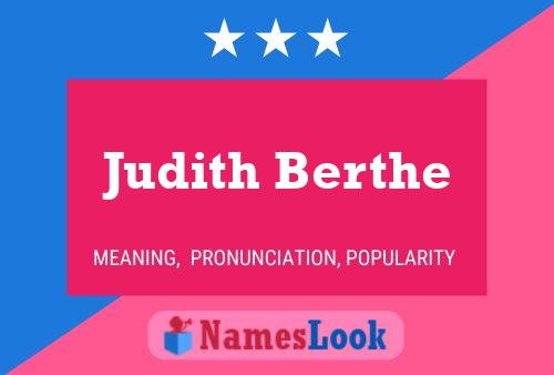 Judith Berthe Name Poster