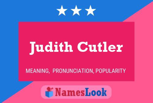 Judith Cutler Name Poster