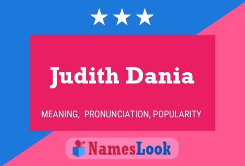 Judith Dania Name Poster