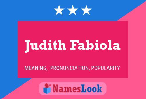 Judith Fabiola Name Poster