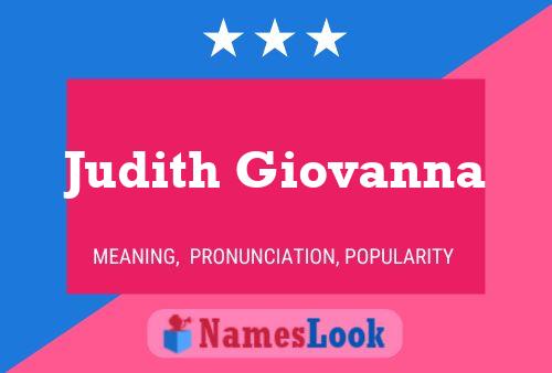 Judith Giovanna Name Poster