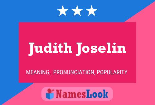 Judith Joselin Name Poster