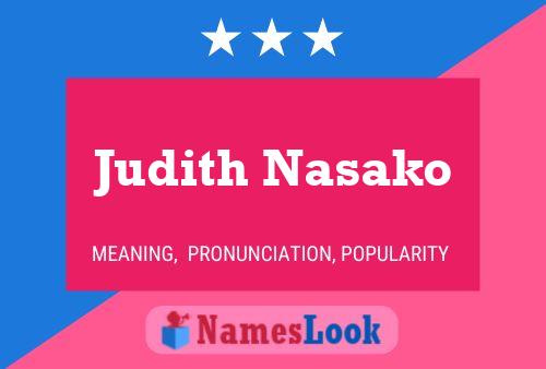 Judith Nasako Name Poster