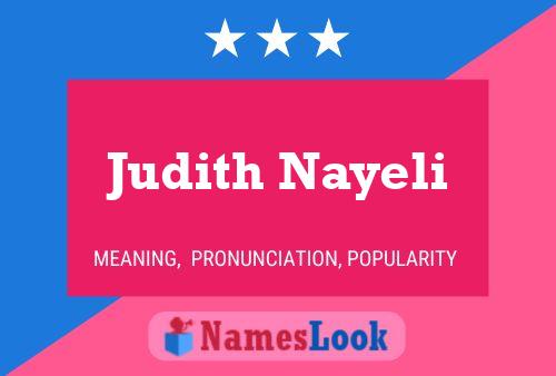 Judith Nayeli Name Poster