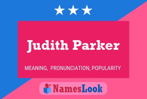 Judith Parker Name Poster