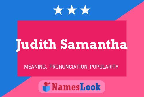 Judith Samantha Name Poster