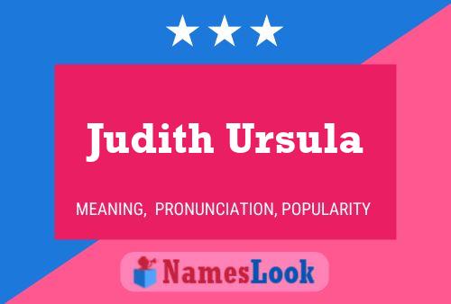 Judith Ursula Name Poster