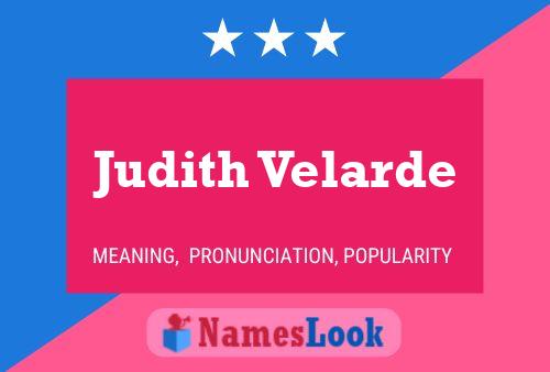 Judith Velarde Name Poster