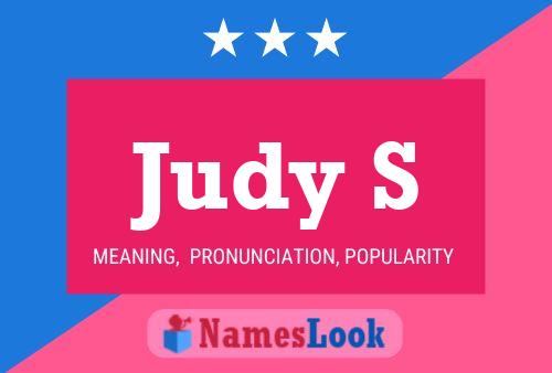 Judy S Name Poster