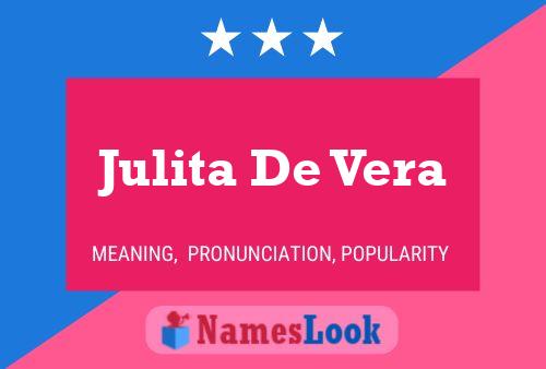 Julita De Vera Name Poster