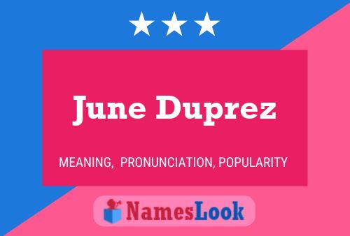 June Duprez Name Poster