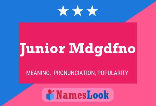 Junior Mdgdfno Name Poster