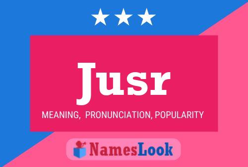 Jusr Name Poster