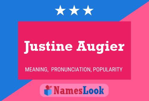 Justine Augier Name Poster