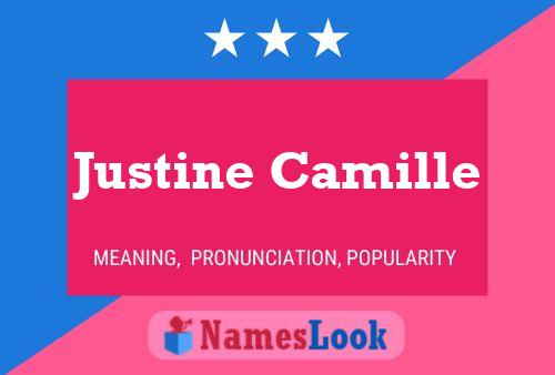 Justine Camille Name Poster