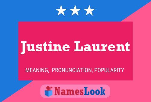 Justine Laurent Name Poster