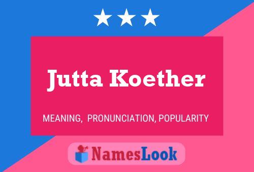 Jutta Koether Name Poster