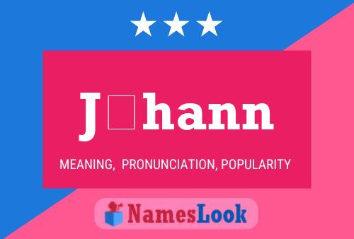 Jóhann Name Poster