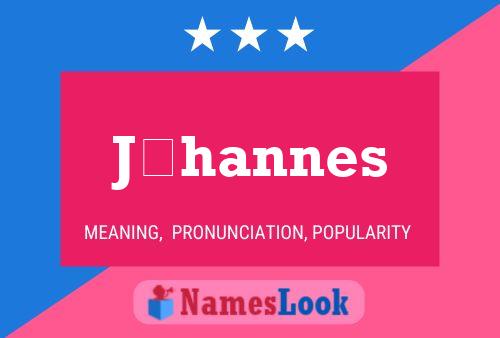 Jóhannes Name Poster