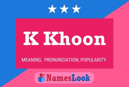 K Khoon Name Poster