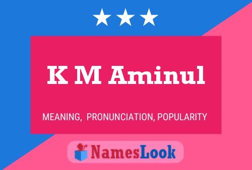 K M Aminul Name Poster